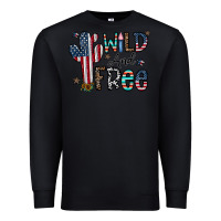 Black wild and free Premium Sweatshirt - CowhideDigitalArt