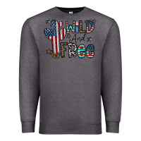 Charcoal Heather wild and free Premium Sweatshirt - CowhideDigitalArt