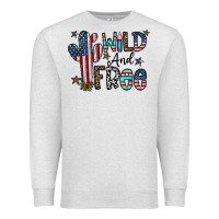 Oatmeal Heather wild and free Premium Sweatshirt - CowhideDigitalArt
