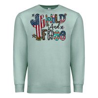 Seafoam wild and free Premium Sweatshirt - CowhideDigitalArt