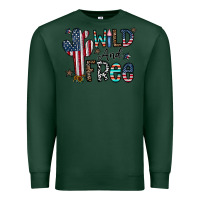 Sports Green wild and free Premium Sweatshirt - CowhideDigitalArt