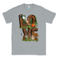 Heather Grey love camping Classic Tee - texasbilliewilder