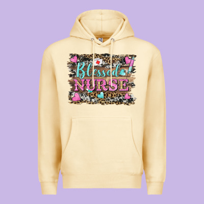 Blessed Nurse Premium Hoodie Designed By Barkaloodesign
