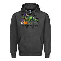 Charcoal Heather T-Rex Trick Rawr Treat Zipper Hoodie - RanaPortraitStore