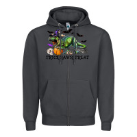 Smoke T-Rex Trick Rawr Treat Zipper Hoodie - RanaPortraitStore