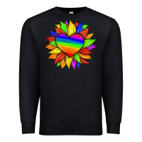 Black lgbtq color heart and sunflower Premium Sweatshirt - HRA Design Shop