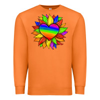 Carrot lgbtq color heart and sunflower Premium Sweatshirt - HRA Design Shop