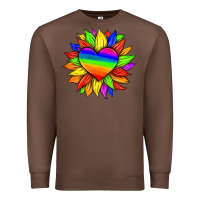 Chestnut lgbtq color heart and sunflower Premium Sweatshirt - HRA Design Shop