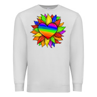 Dove Grey lgbtq color heart and sunflower Premium Sweatshirt - HRA Design Shop