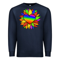 Navy lgbtq color heart and sunflower Premium Sweatshirt - HRA Design Shop