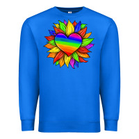 True Royal lgbtq color heart and sunflower Premium Sweatshirt - HRA Design Shop