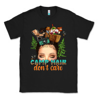 Black messy bun camp hair dont care Classic Tee - texasbilliewilder