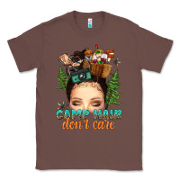 Chestnut messy bun camp hair dont care Classic Tee - texasbilliewilder