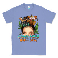 Colony Blue messy bun camp hair dont care Classic Tee - texasbilliewilder