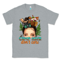 Heather Grey messy bun camp hair dont care Classic Tee - texasbilliewilder