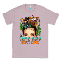 Lilac messy bun camp hair dont care Classic Tee - texasbilliewilder