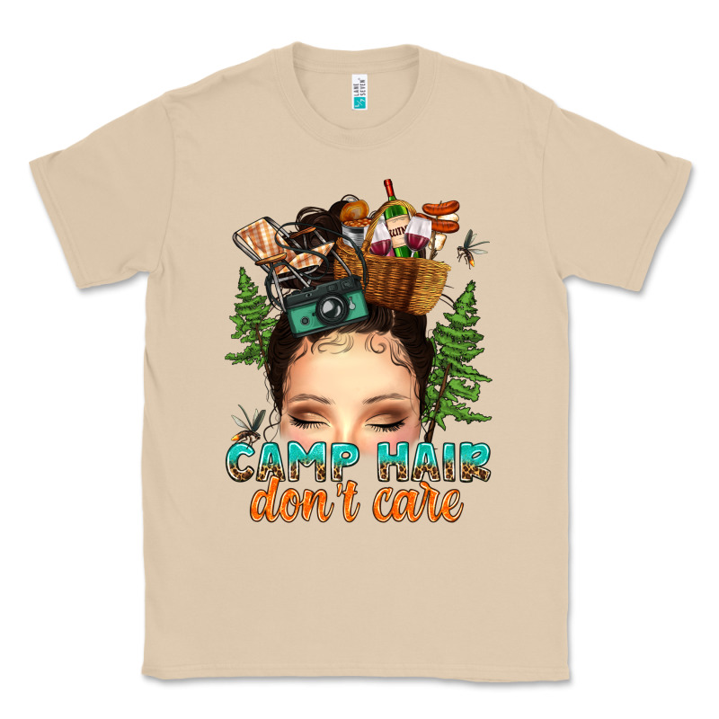 Messy Bun Camp Hair Dont Care Classic Tee by texasbilliewilder | Teevron