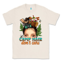 Natural messy bun camp hair dont care Classic Tee - texasbilliewilder