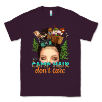 Plum messy bun camp hair dont care Classic Tee - texasbilliewilder