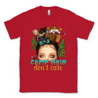 Red messy bun camp hair dont care Classic Tee - texasbilliewilder