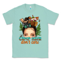 Seafoam messy bun camp hair dont care Classic Tee - texasbilliewilder