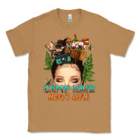 Toasted Coconut messy bun camp hair dont care Classic Tee - texasbilliewilder