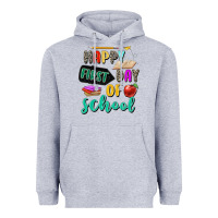 Heather Grey happy first day of school Heavyweight Hoodie - Zillion Design Studio