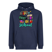 Navy happy first day of school Heavyweight Hoodie - Zillion Design Studio