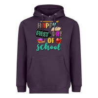 Plum happy first day of school Heavyweight Hoodie - Zillion Design Studio