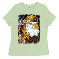 Matcha american mullet   eagle Ladies Tee - BarkalooDesign