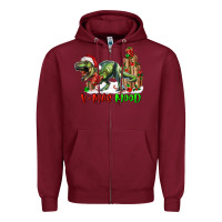 Burgundy t rex x mas mood Zipper Hoodie - RanaPortraitStore