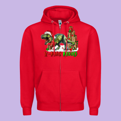 Zipper Hoodie t rex x mas mood