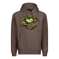 Coffee Bird Nest With Eggs Premium Hoodie - LillyAllenDesigns