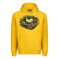 Lemon Bird Nest With Eggs Premium Hoodie - LillyAllenDesigns