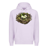 Lilac Bird Nest With Eggs Premium Hoodie - LillyAllenDesigns
