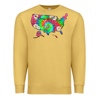 Antique Gold lgbtq america map Premium Sweatshirt - HRA Design Shop