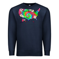 Navy lgbtq america map Premium Sweatshirt - HRA Design Shop