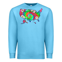 Ocean Blue lgbtq america map Premium Sweatshirt - HRA Design Shop