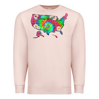 Pale Pink lgbtq america map Premium Sweatshirt - HRA Design Shop