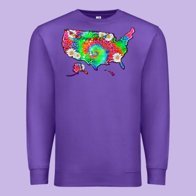 Lgbtq America Map Premium Sweatshirt Designed By Hra Design Shop
