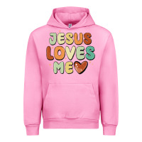 Fuchsia Pink jesus loves me Urban Hoodie - MaliasSmallBusiness