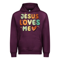 Mauve Wine jesus loves me Urban Hoodie - MaliasSmallBusiness