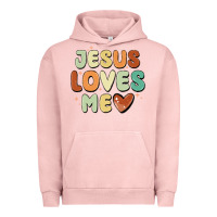 Pigment Salmon jesus loves me Urban Hoodie - MaliasSmallBusiness