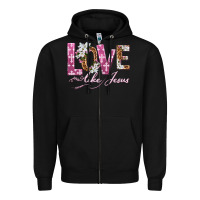 Black love like jesus Zipper Hoodie - texasbilliewilder