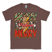 Chestnut merry christmas lightning bolt Classic Tee - Zillion Design Studio