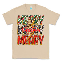 Mushroom merry christmas lightning bolt Classic Tee - Zillion Design Studio