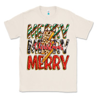 Natural merry christmas lightning bolt Classic Tee - Zillion Design Studio