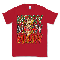 Red merry christmas lightning bolt Classic Tee - Zillion Design Studio