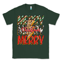 Sports Green merry christmas lightning bolt Classic Tee - Zillion Design Studio