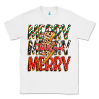 White merry christmas lightning bolt Classic Tee - Zillion Design Studio